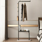 Adjustable Wrought Iron Coat Rack Freestanding Living Room & Bedroom Hanger