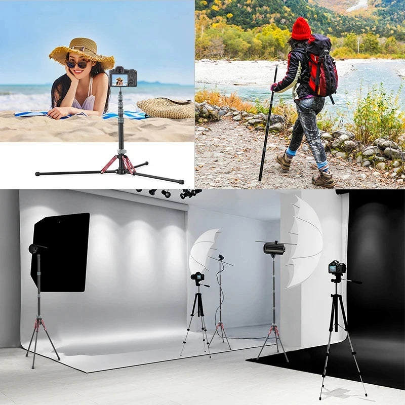 Adjustable Carbon Fiber Photography Light Stand for Travel