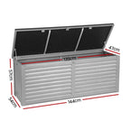 Outdoor Storage Bench Box 390L – Waterproof, Durable PP Material with Lockable Lid