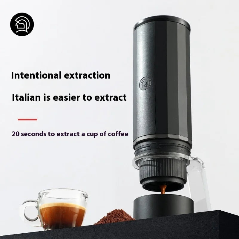 Portable Automatic Espresso Machine Stainless Steel Outdoor Travel Coffee Maker