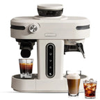 19-Bar Semi-Automatic Espresso Machine with Built-In Grinder & Steam Wand