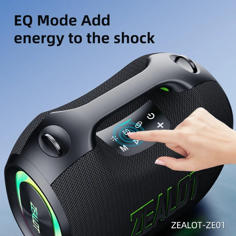 120W Portable Bluetooth Speaker with Subwoofer and Power Bank