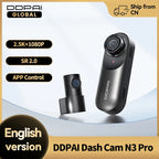 2.5K Front and Rear Dash Cam with WiFi, Dual Lens, 140° Wide Angle & Loop Recording
