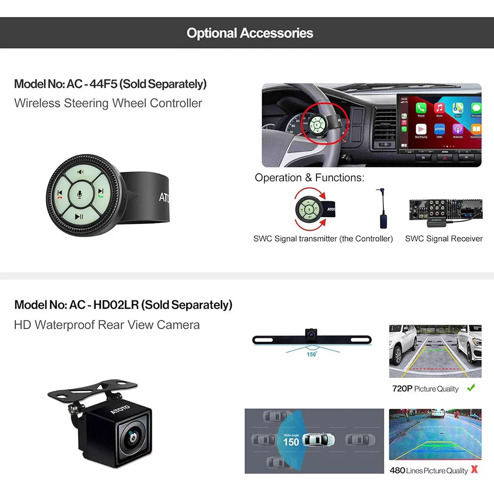 10" Touchscreen Car Stereo with CarPlay and Android Auto