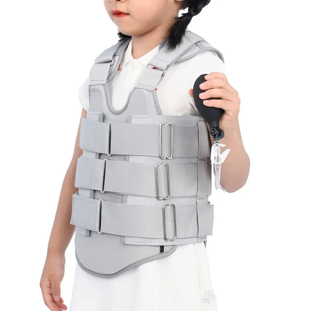 Child Spine Support Brace – Adjustable Thoracolumbar Fixation Belt No Air Bag Size L