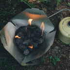 Foldable Stainless Steel Gas Fire Pit Outdoor Heating, Portable & Windproof