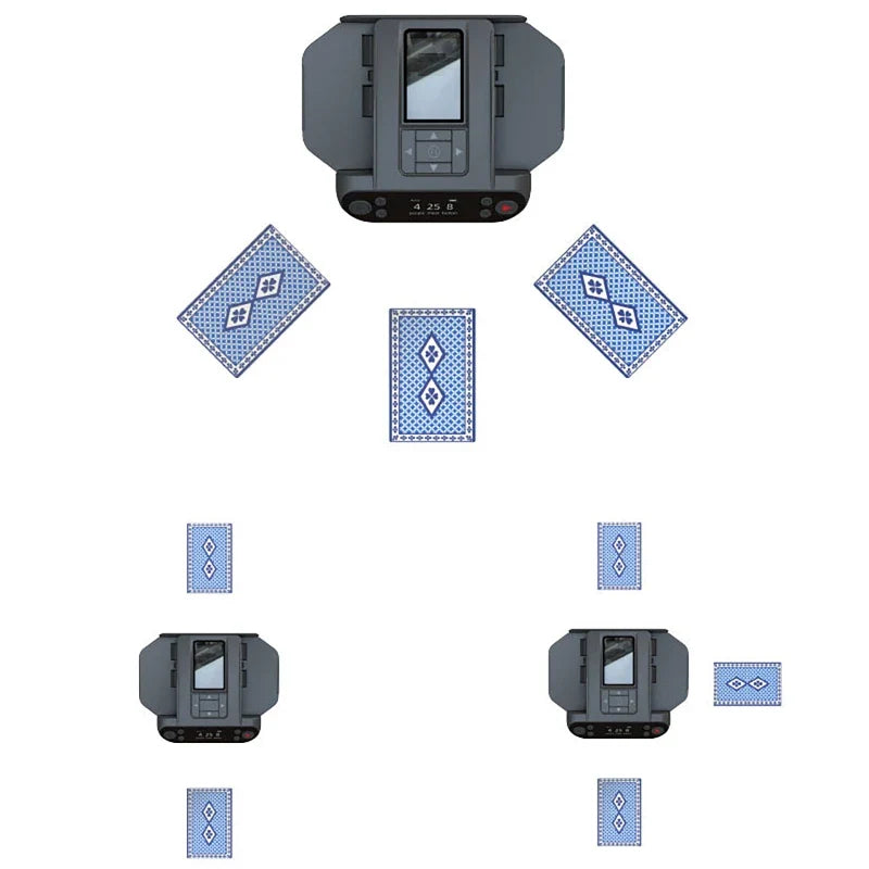 2-in-1 Automatic Card Shuffler with Rotating Dealer Function