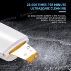 2-in-1 Ultrasonic Skin Exfoliator with Ion Therapy & EMS Lifting – White with Charging Base