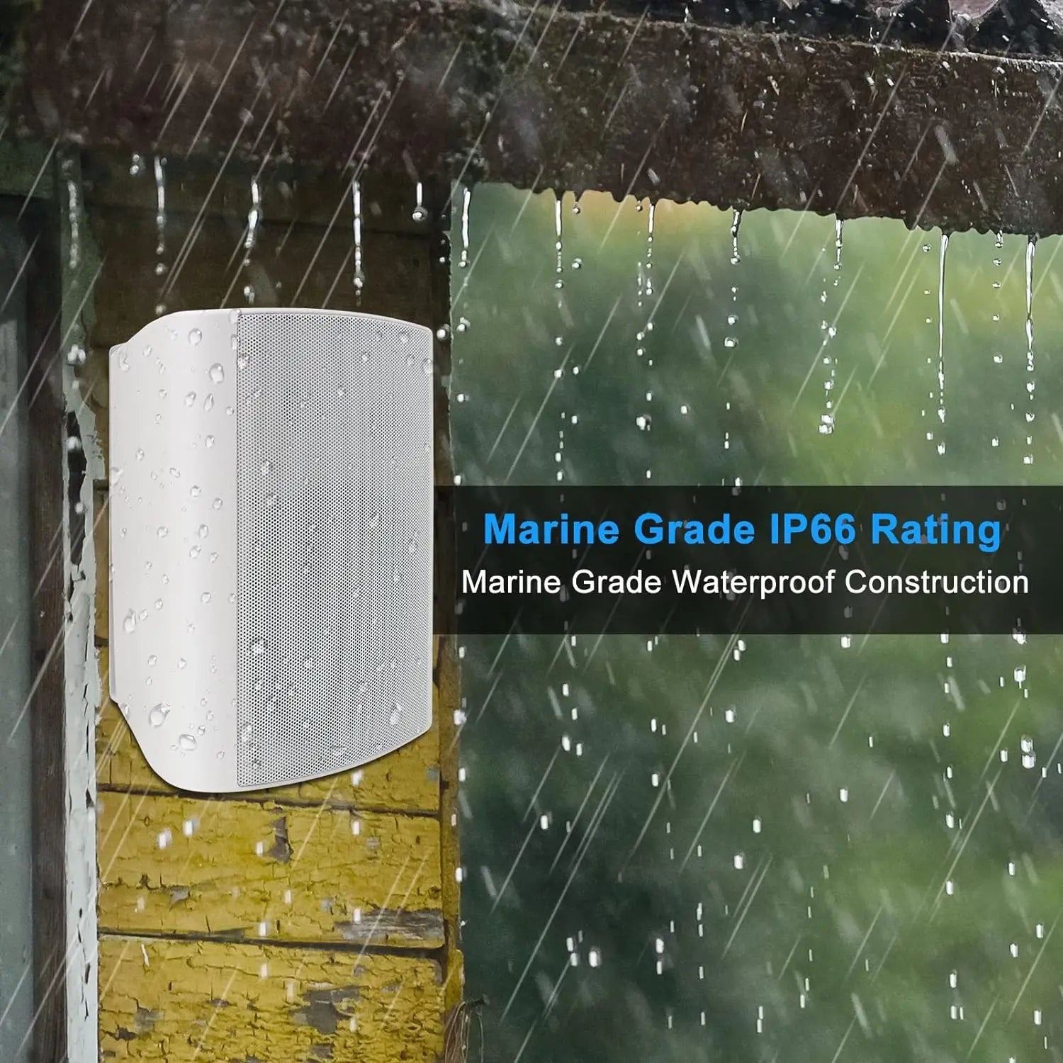 Passive Outdoor Speakers with Bass for Patio or Deck