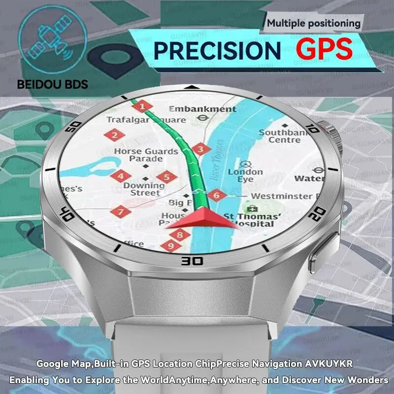 GPS Smartwatch with 1.46" AMOLED Display, 4GB Storage & NFC