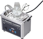 Portable Ultrasonic Cleaner 800ml 35W Stainless Steel Bath for Jewellery, Glasses & Watches