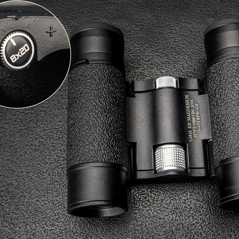 ED Glass 10x25 Folding Binoculars for Outdoor Use ED10X25