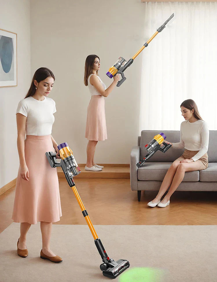 Wireless Handheld Vacuum with Mite Brush and Folding Rod