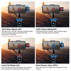 Handheld Stabilizer with Zoom & Time-lapse for Smartphones
