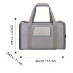 Portable Pet Carrier with Detachable Wheels Airline Approved Rolling Travel Bag for Small Cats & Dogs