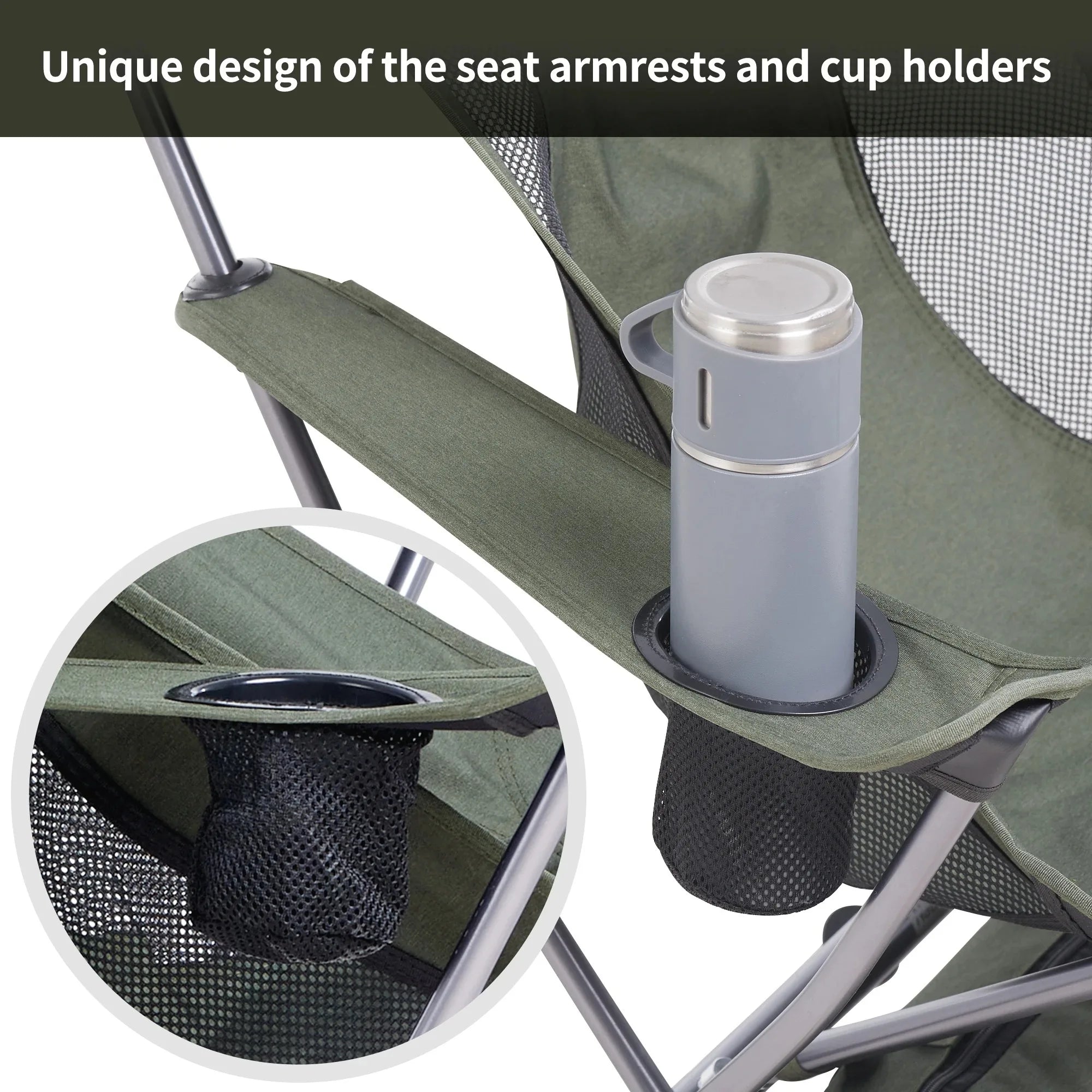 Compact Outdoor Chair with Durable Frame Ideal for Camping, Fishing & Travel