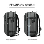 Waterproof 36–55L Travel Backpack with Vacuum Storage and Wet/Dry Separation Black