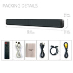 Wireless Home Theatre Sound Bar Bluetooth 5.1, 3D Stereo, FM Radio, TF/USB/AUX/RCA, Remote Control