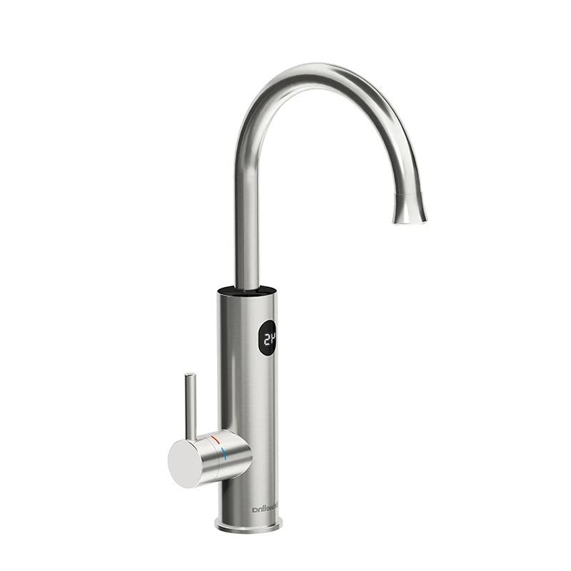 2-in-1 Stainless Steel Electric Water Tap with Instant Heating & Temperature Display