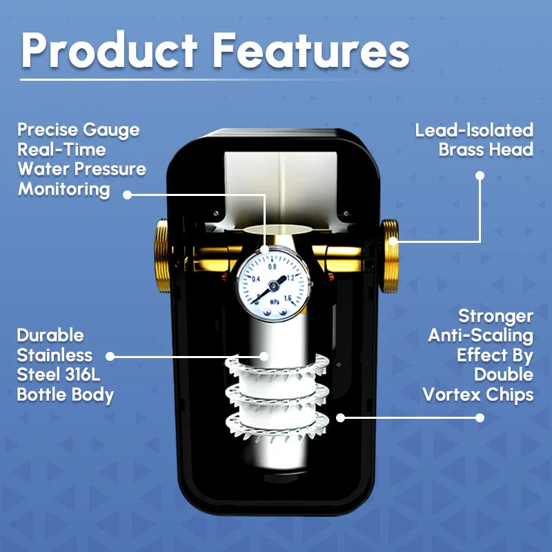 Salt-Free Water Conditioner for Whole Home, NPT Fitting