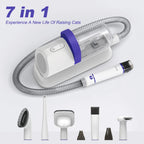 4-in-1 Purple Pet Grooming Vacuum with Deshedding Tool