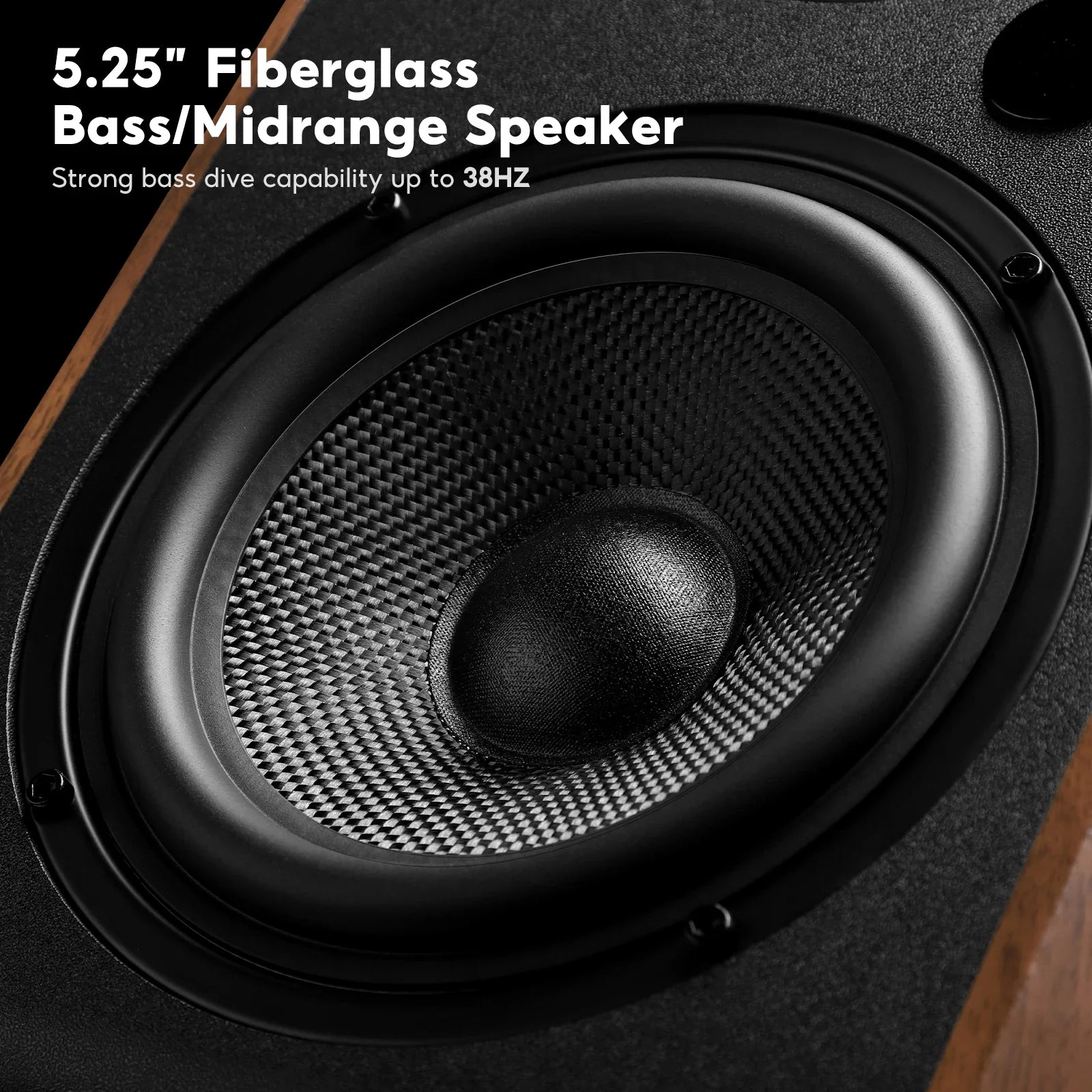 120W Bluetooth Bookshelf Speakers with Subwoofer Output