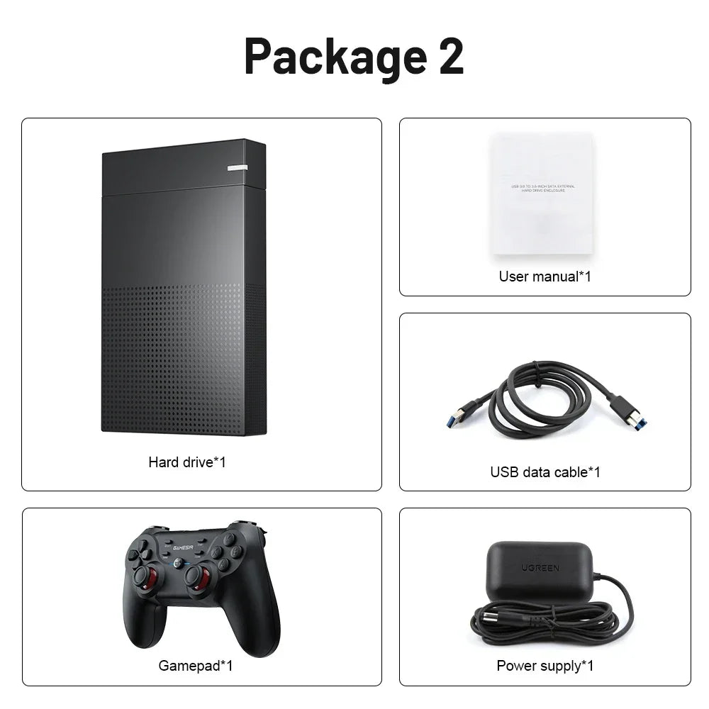 12TB Gaming Hard Drive with 6 Systems and T3 Gamepad