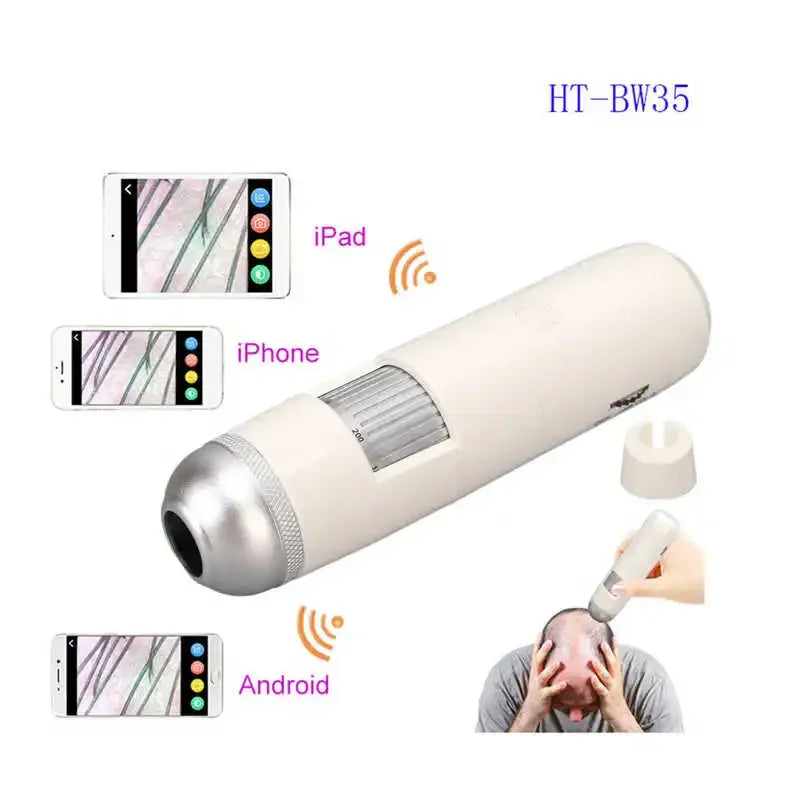 Wireless 5X-200X WiFi Hair and Skin Analyzer Microscope