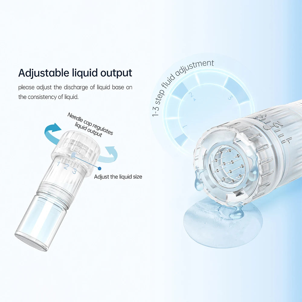 2-in-1 Microneedling Pen with EMS, 6-Speed Control & Rechargeable Battery