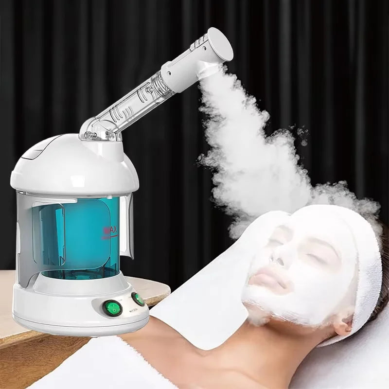 Compact Tabletop Facial Steamer for Deep Hydration & Spa Use
