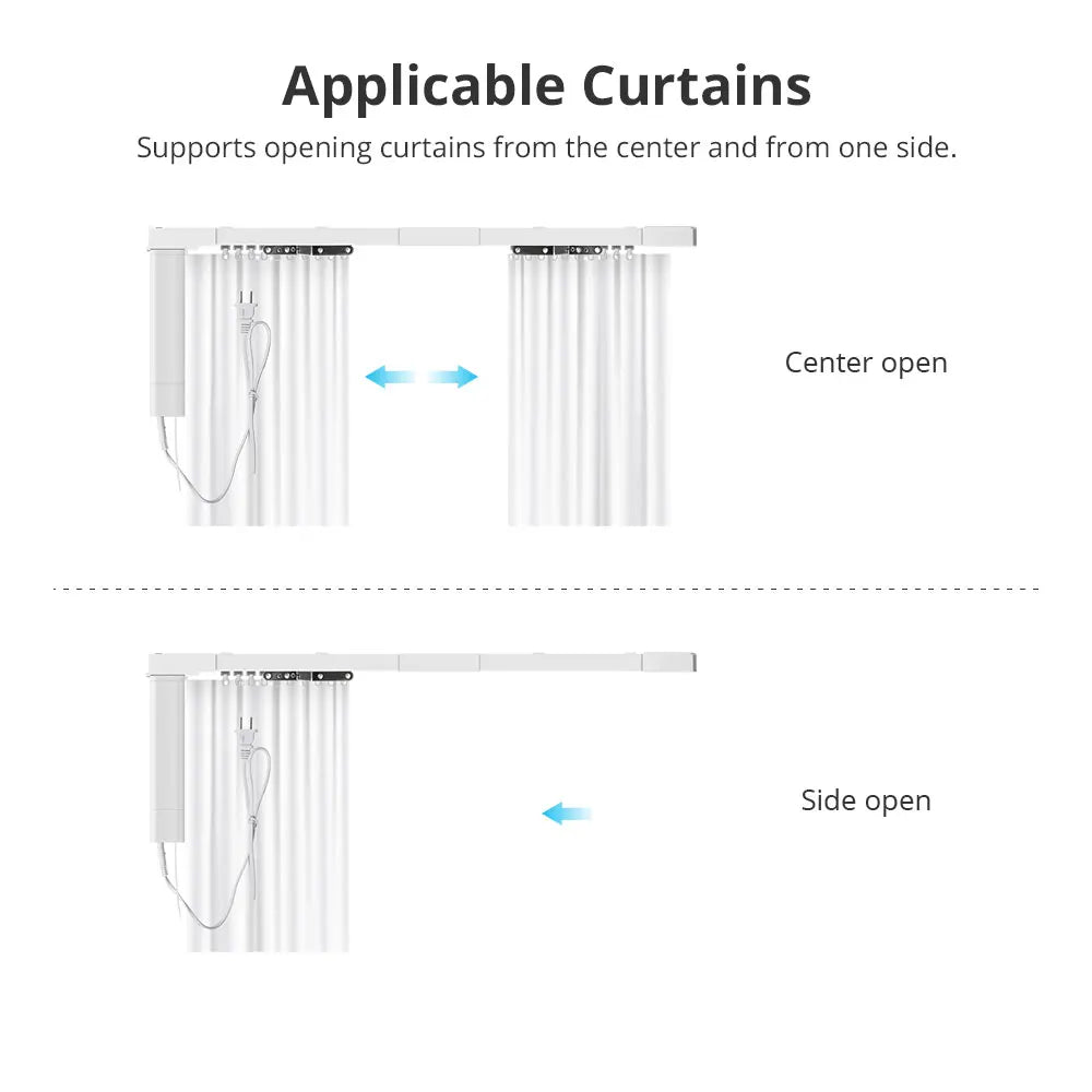 Electric Curtain Track with Zigbee Integration for Smart Homes
