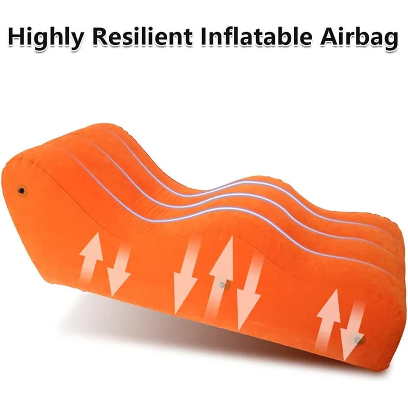 Foldable Inflatable Couch with Thick PVC for Travel & Home