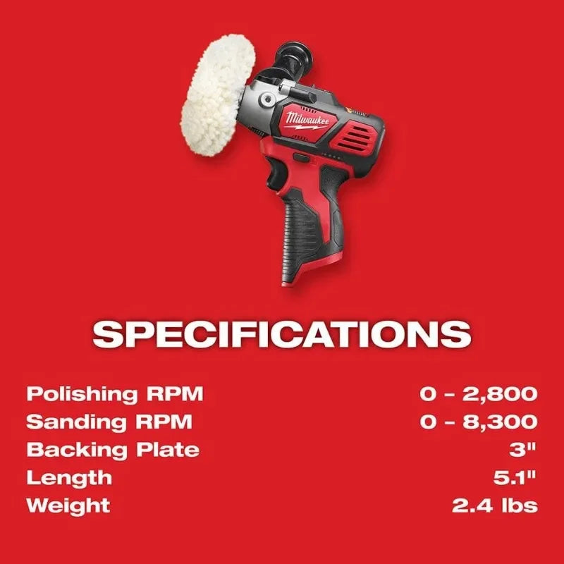 12V Dual-Mode Polisher Sander with Accessories Compatible with M12 battery