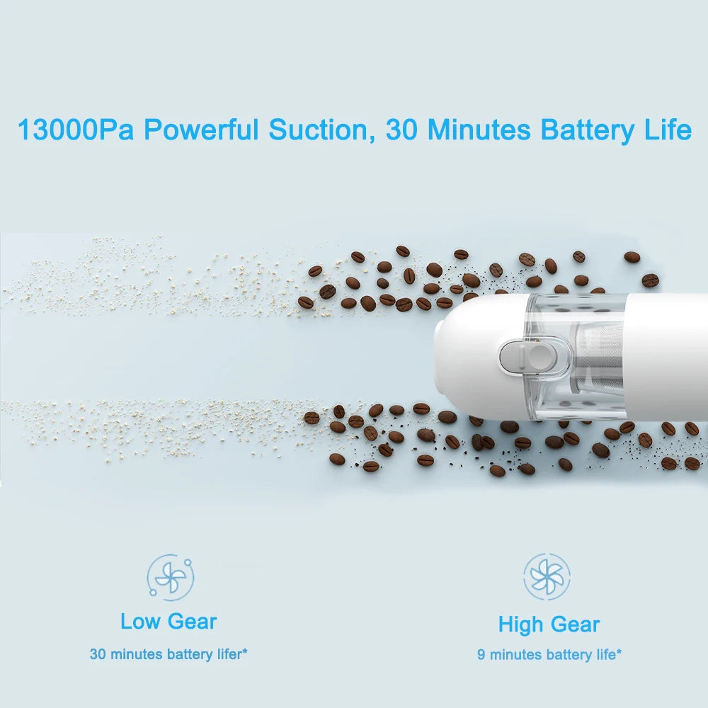 2-in-1 Portable Vacuum with One Touch Dust Disposal