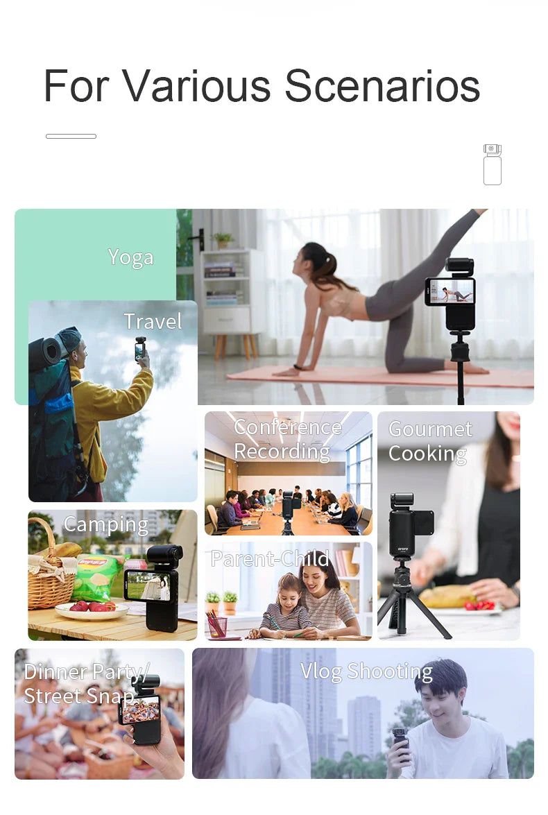 Rechargeable 5K Travel Vlogging Camera with Big LCD Display