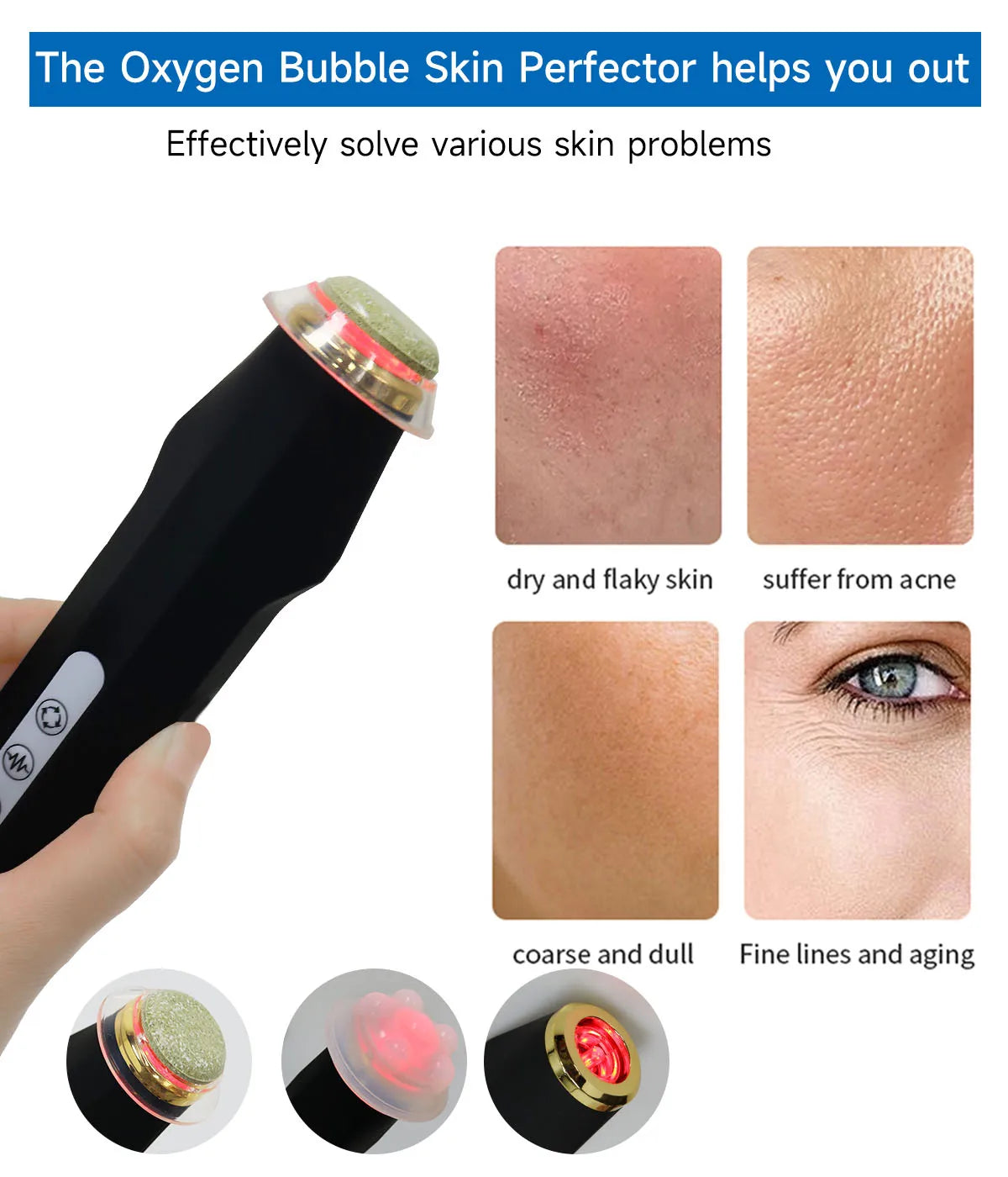 7-in-1 CO2 Bubble Oxygen Facial Machine with Retouch Kit
