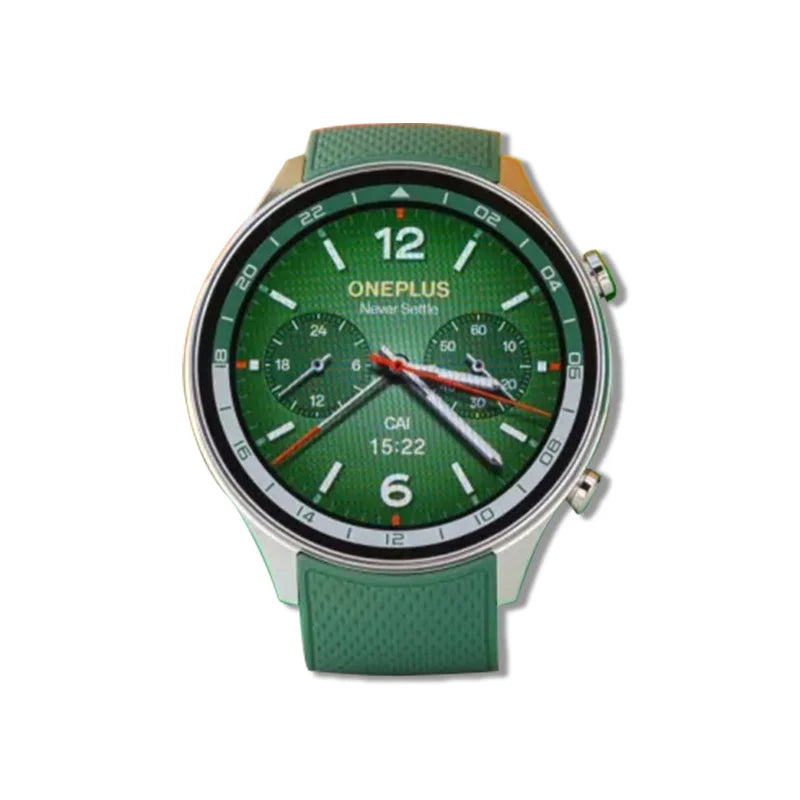 1.43” Green Fitness Smartwatch with Dual-Band GPS & Wear OS
