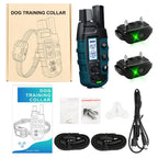 1000M Rechargeable Remote Dog Training Collar Waterproof, Vibration & Static for 2 Dogs Blue