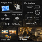1080P Mini Projector with Auto Focus and Android 11