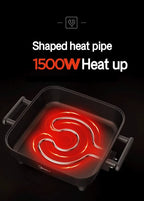 1500W Multifunction Electric Hot Pot with 6L Capacity & Stepless Thermostat