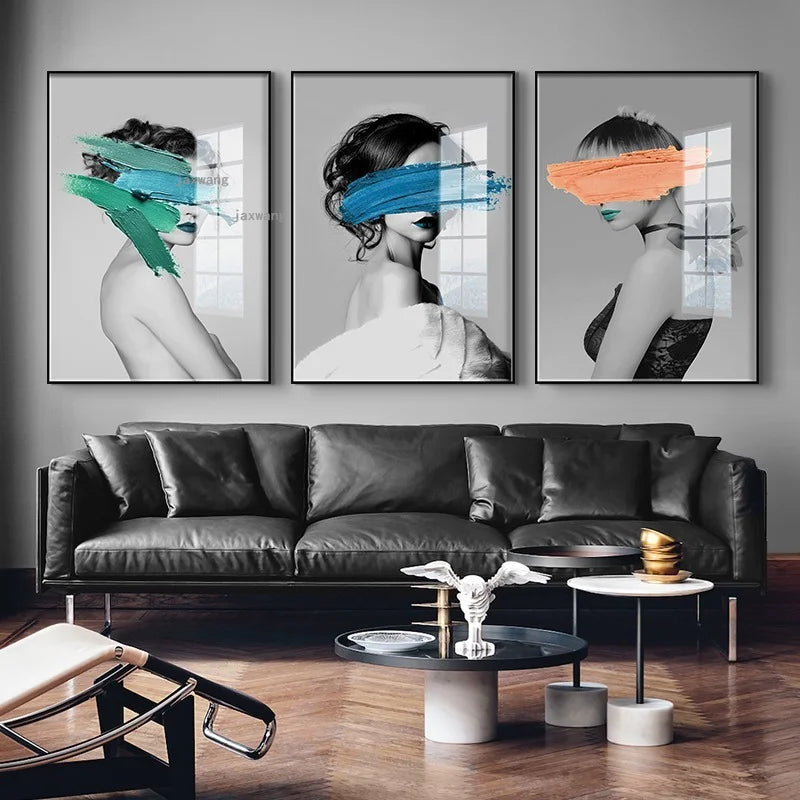 Minimalist Modern Wall Art Framed Canvas Print for Living Room, Bedroom or Apartment Decor