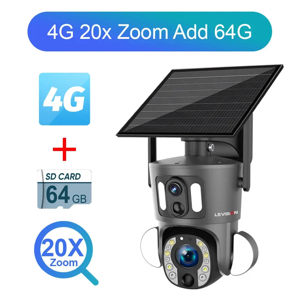 Outdoor 4G Security Camera 4K with Smart Tracking