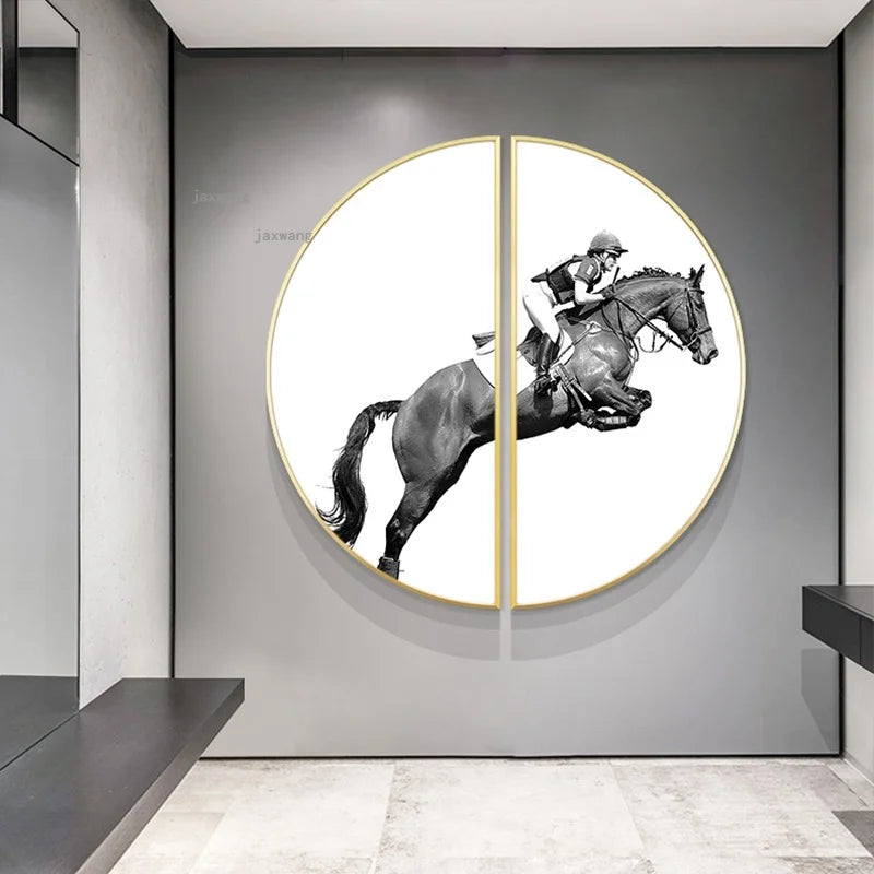 Modern Nordic Canvas Wall Art Abstract Animal Design for Living Room or Dormitory