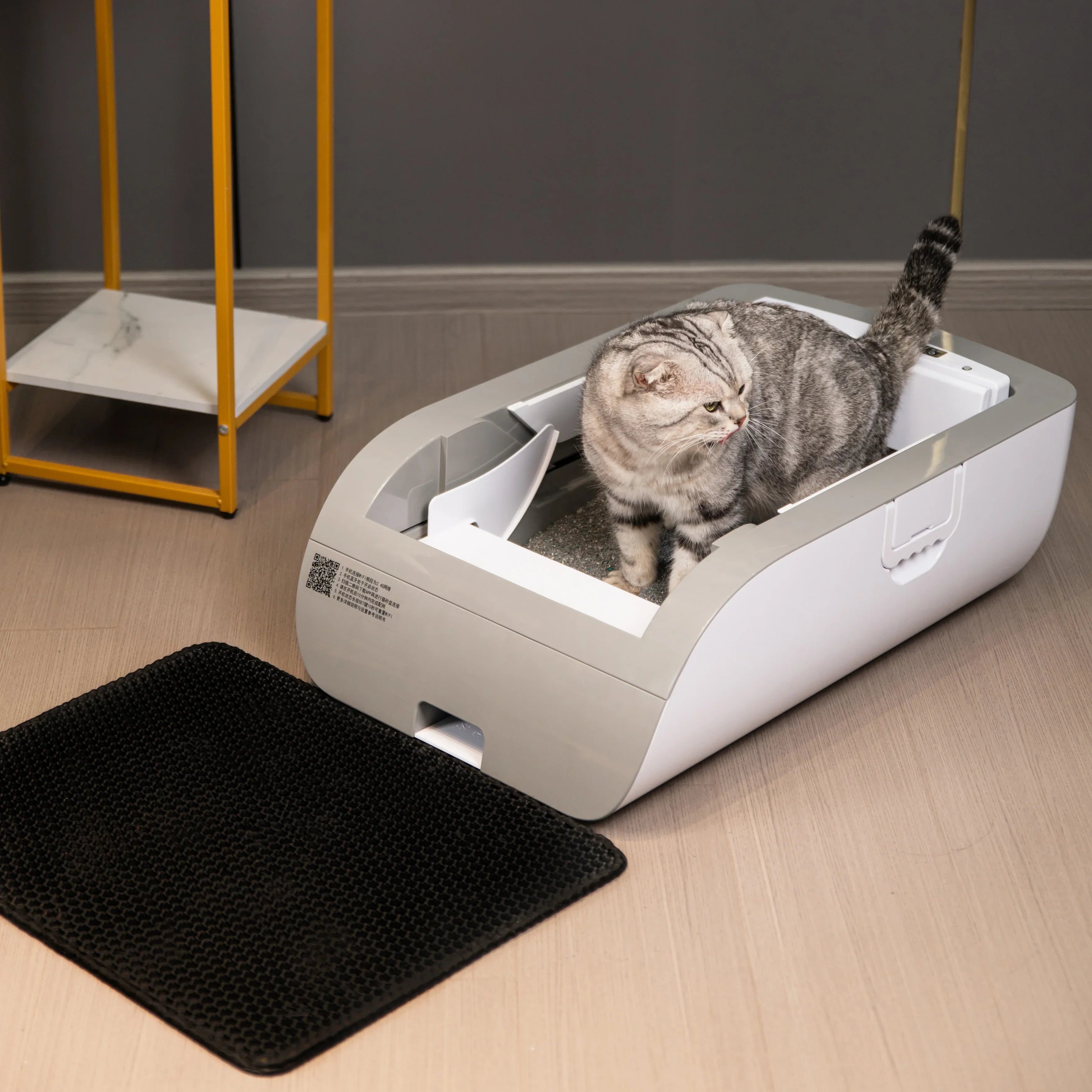 Cordless Smart Cat Toilet Self-Cleaning, Anti-Stick Tray, 76×47×25cm