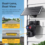 Outdoor PTZ Camera 4K 8MP 360° Solar Powered
