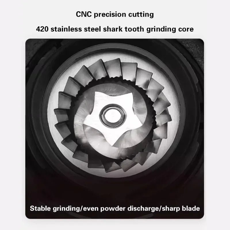 Portable Electric Espresso Grinder with Precision CNC Steel Burrs