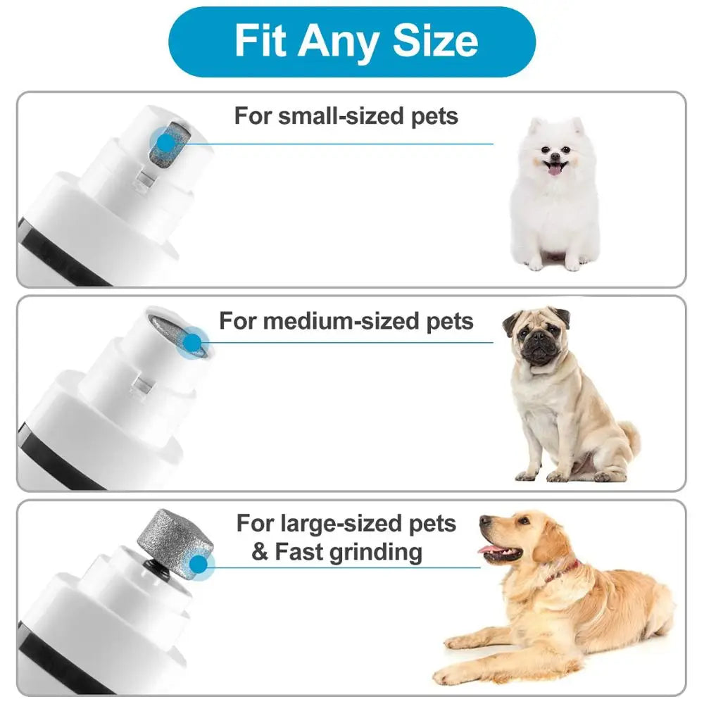 Rechargeable 3-in-1 Pet Nail Grinder and Grooming Tool