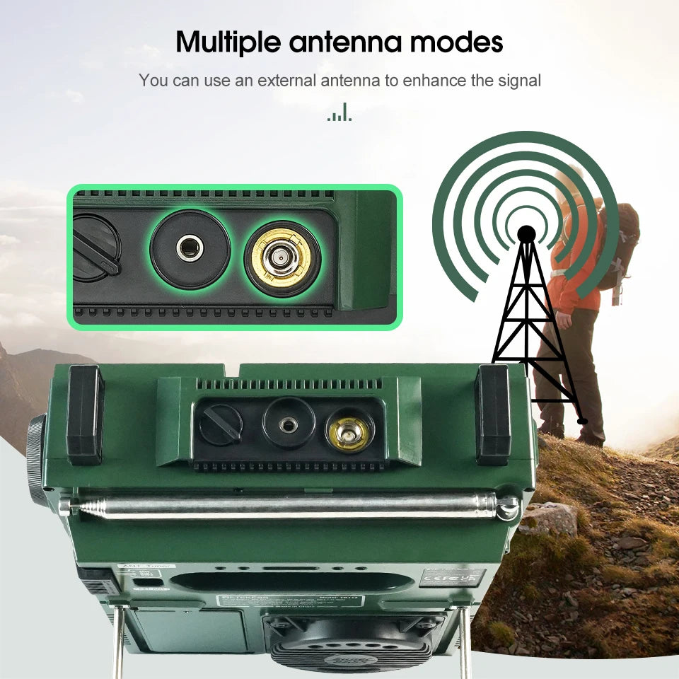 Full Band Bluetooth Radio Set with TR113 + V115, App Control & 1600 Presets