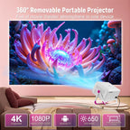 Smart Outdoor Projector with Auto Focus and Android 11