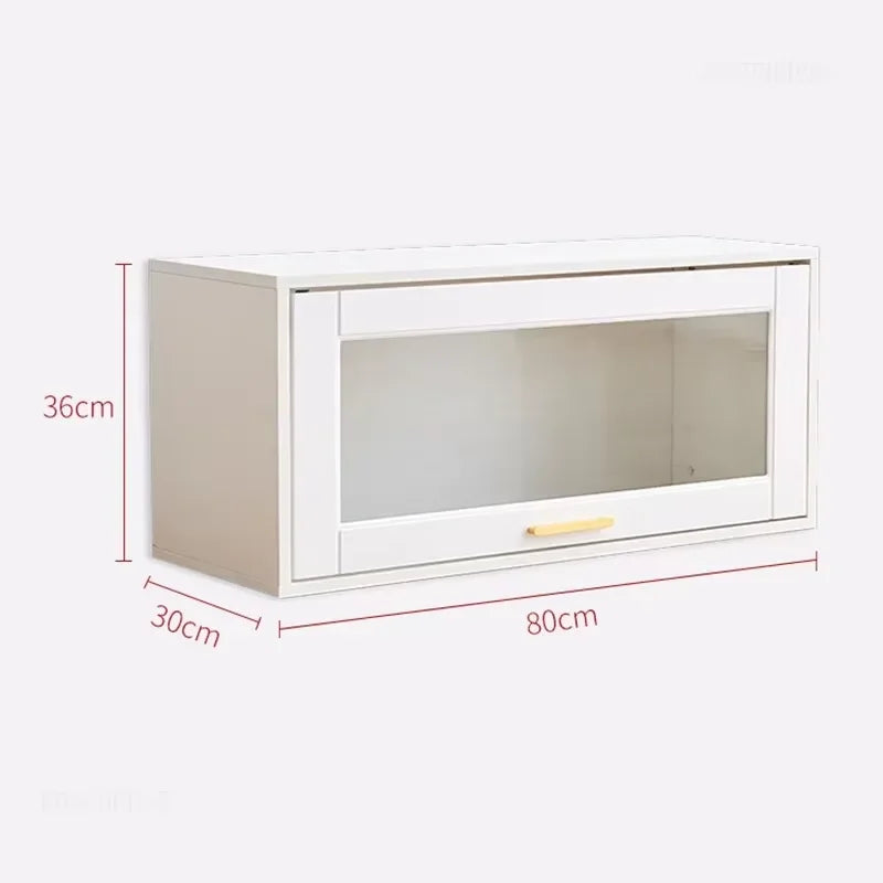 European Minimalist Wooden Cabinet with Doors Bedroom & Living Room Storage Bookshelf